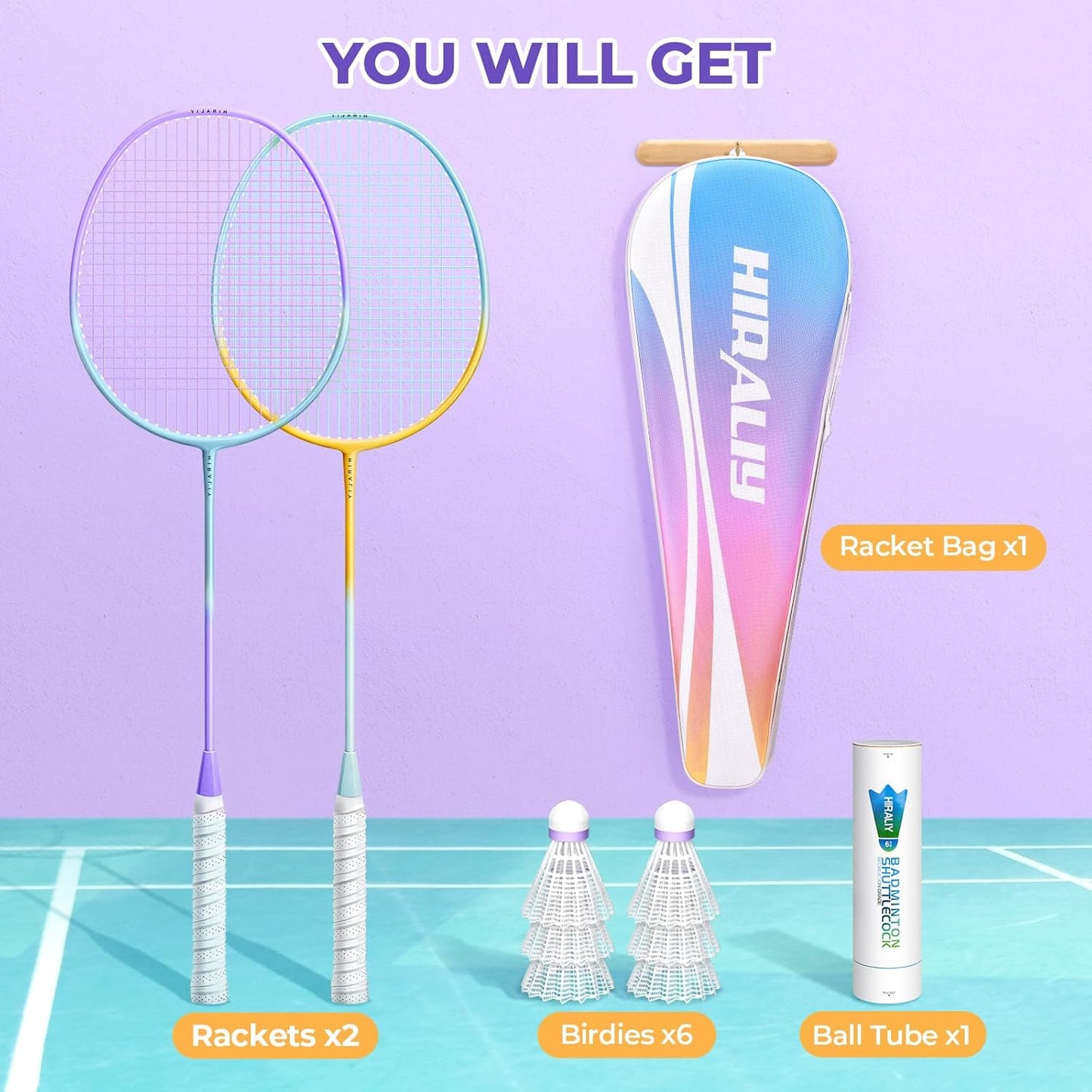 Complete Badminton Set – 2/4 Lightweight Rackets, Shuttlecocks & Carrying Bag for Backyard Fun with Family & Kids