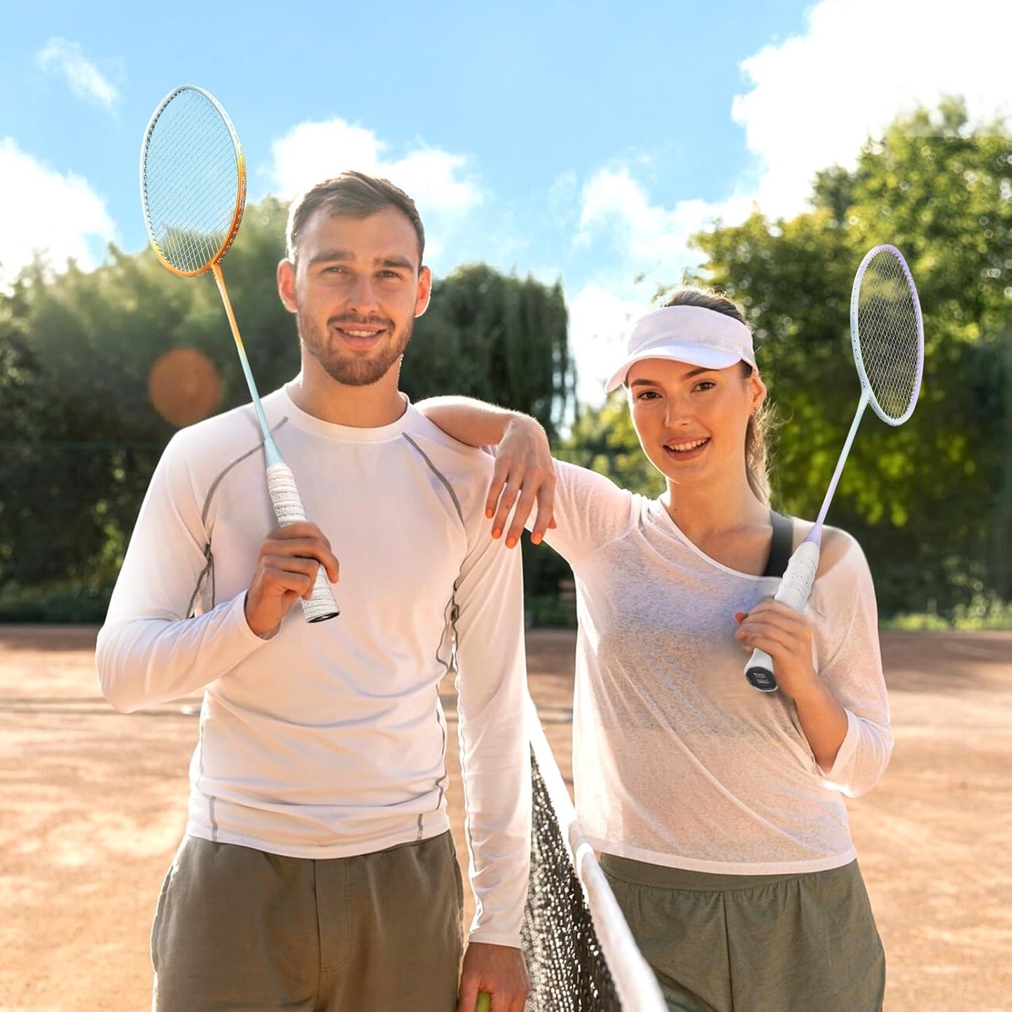 Complete Badminton Set – 2/4 Lightweight Rackets, Shuttlecocks & Carrying Bag for Backyard Fun with Family & Kids