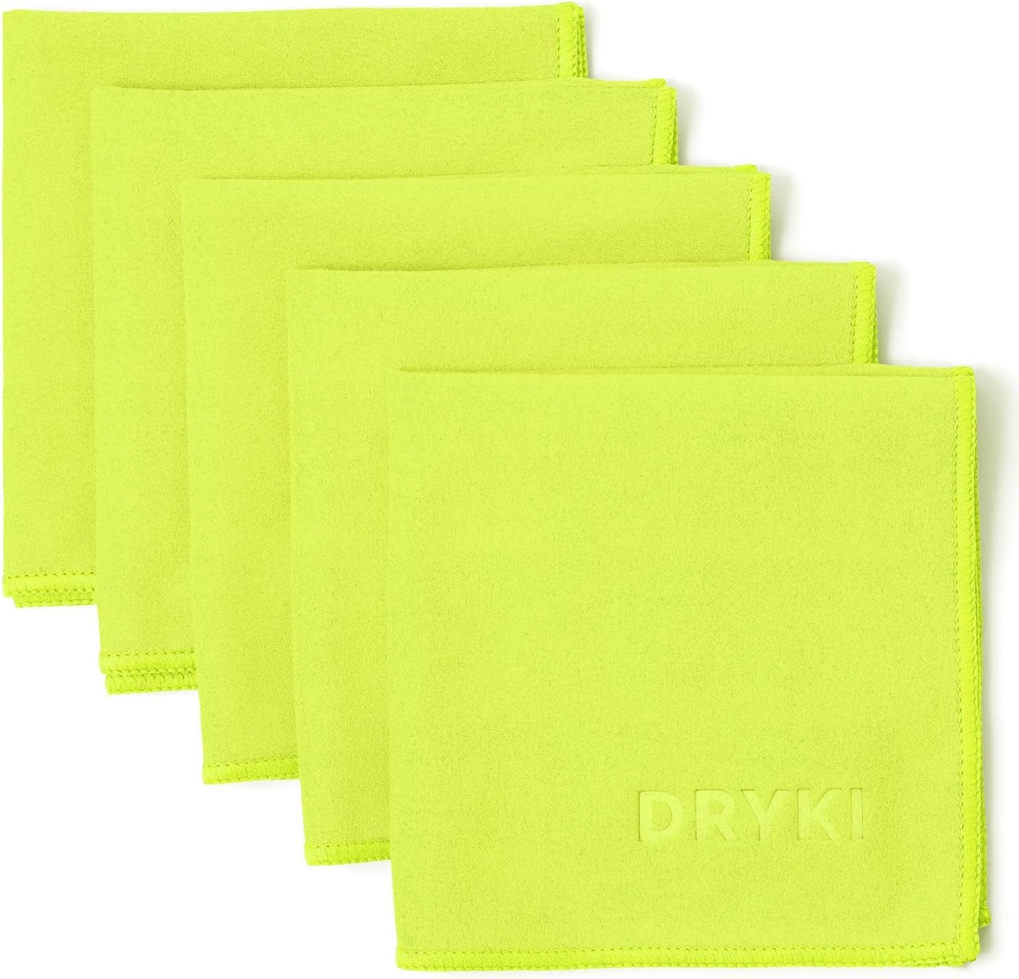 Pocket-Sized Sweat Towels - the Original Sweat Absorbing Handkerchiefs - Quick-Dry Microfiber Sweat Rags for Face, Hands, & Body - Men & Women - Gym, Sports, and Work (Black: 5 Pack)