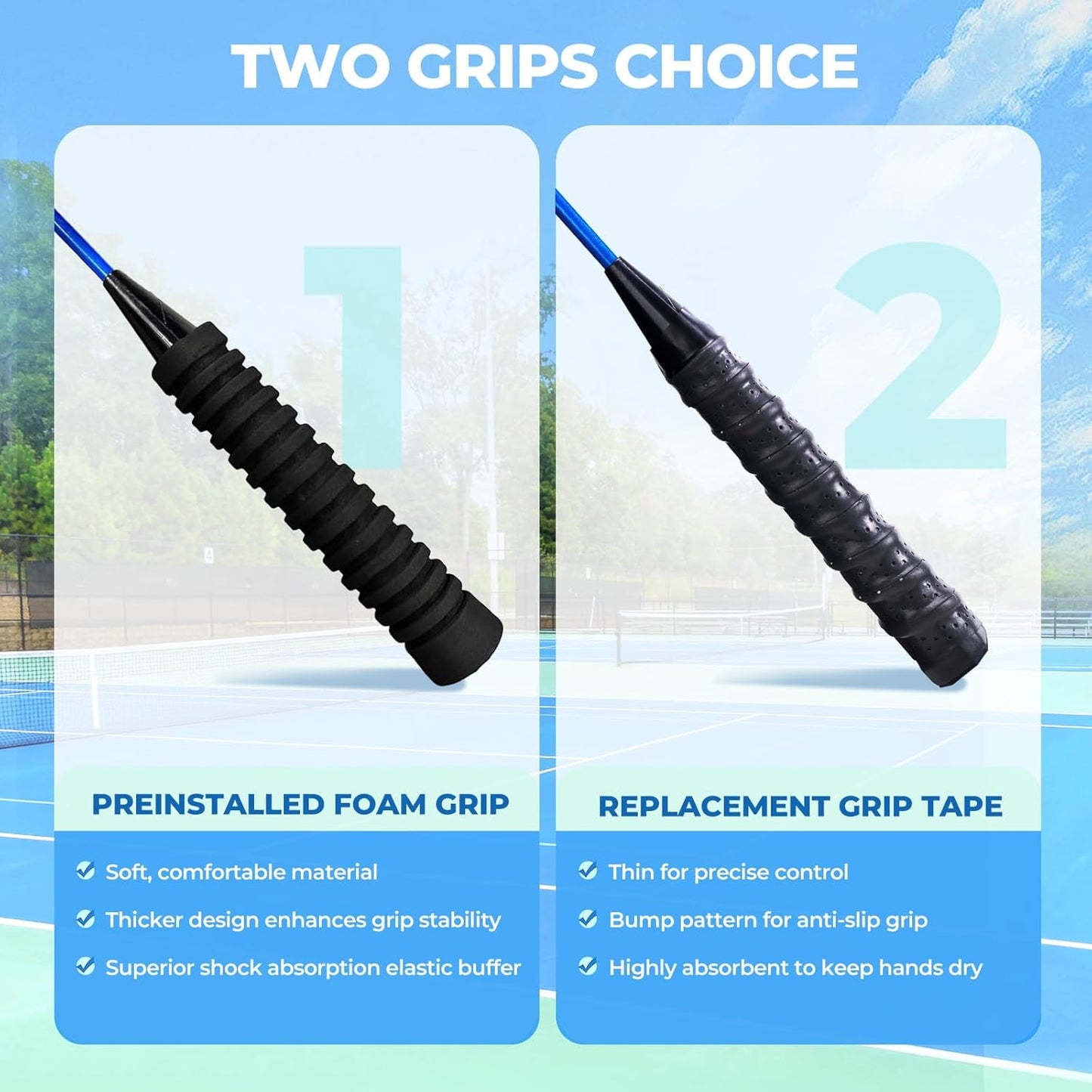 Badminton Racket Set – 2 or 4 Lightweight Rackets with Birdies & Carrying Bag, Perfect for Backyard Games, Adults, Kids & Beginners