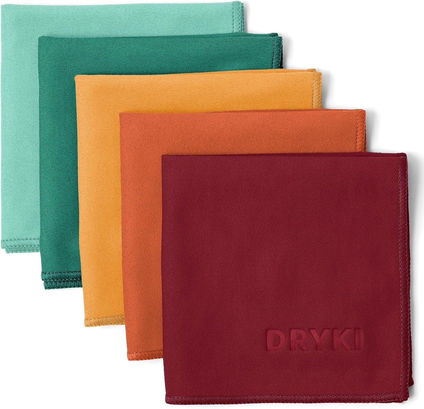Pocket-Sized Sweat Towels - the Original Sweat Absorbing Handkerchiefs - Quick-Dry Microfiber Sweat Rags for Face, Hands, & Body - Men & Women - Gym, Sports, and Work (Black: 5 Pack)