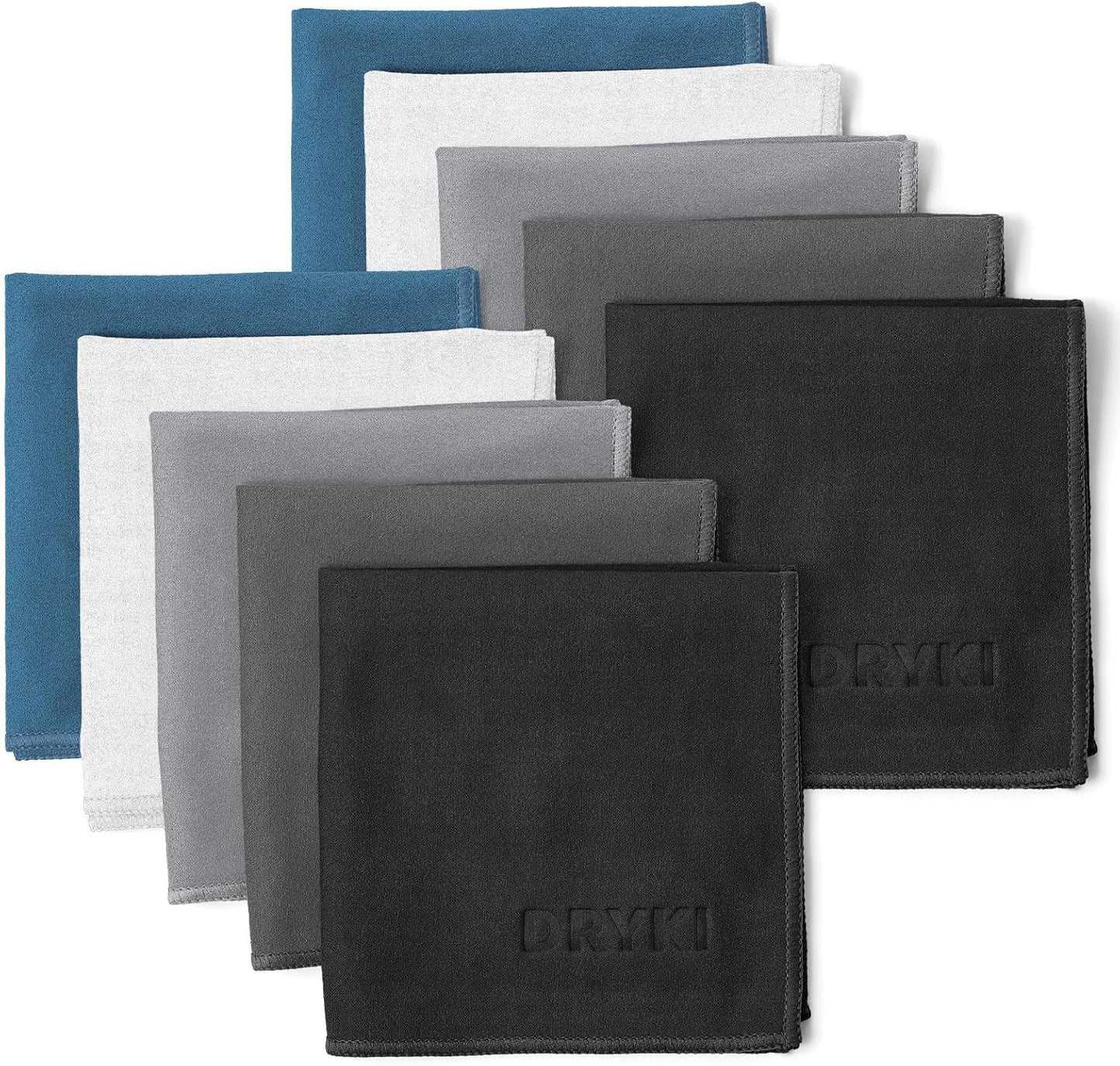 Pocket-Sized Sweat Towels - the Original Sweat Absorbing Handkerchiefs - Quick-Dry Microfiber Sweat Rags for Face, Hands, & Body - Men & Women - Gym, Sports, and Work (Black: 5 Pack)