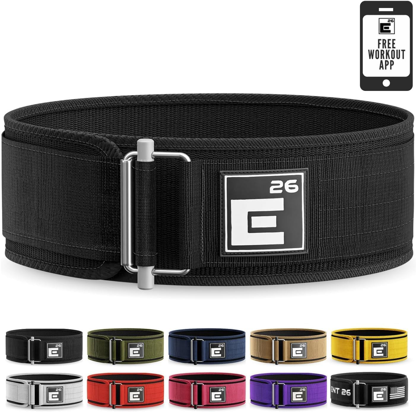 Premium Weightlifting Belt with Self-Locking Buckle – Back Support for Functional Fitness, Deadlifts & Powerlifting