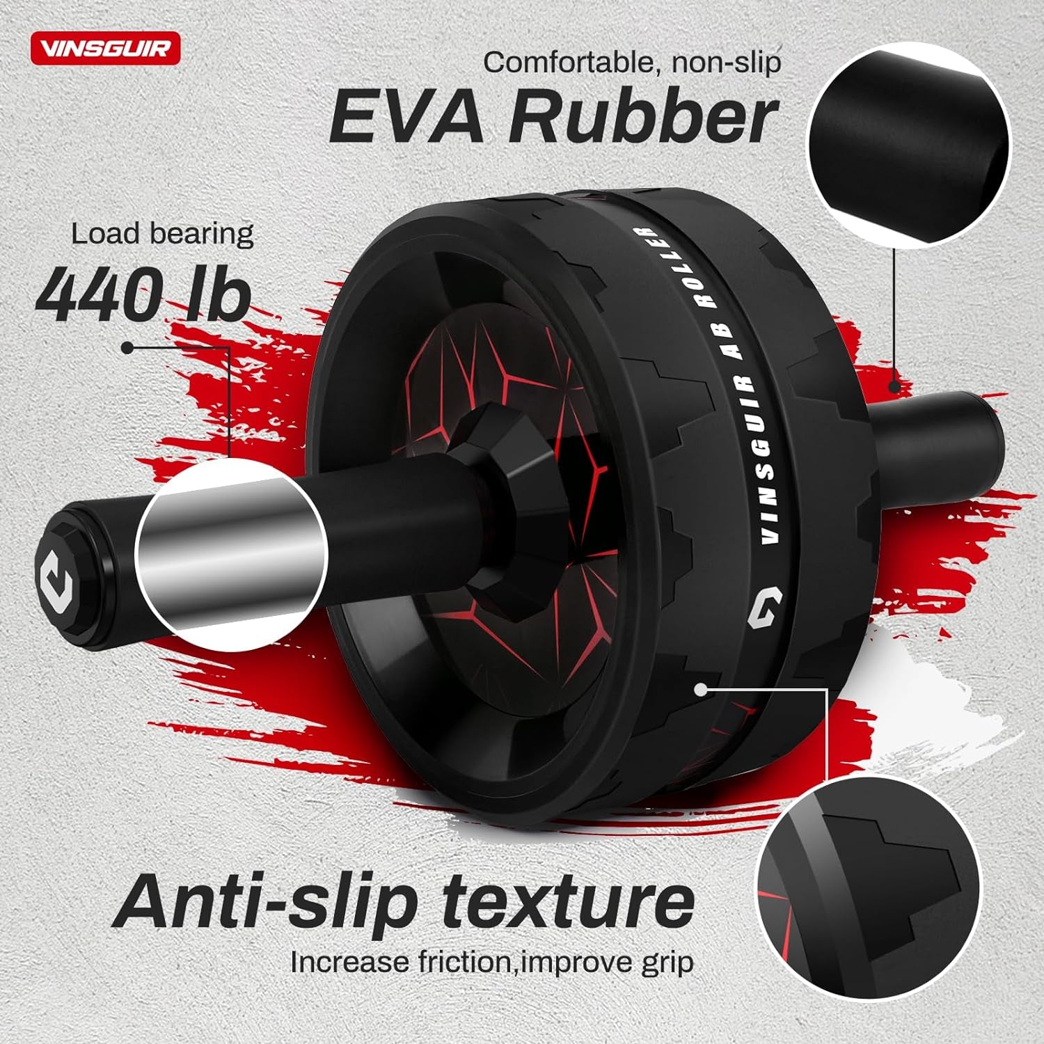Ab Roller Wheel for Core and Abs – Home Gym Equipment with Knee Pad for Full-Body Strength Training.