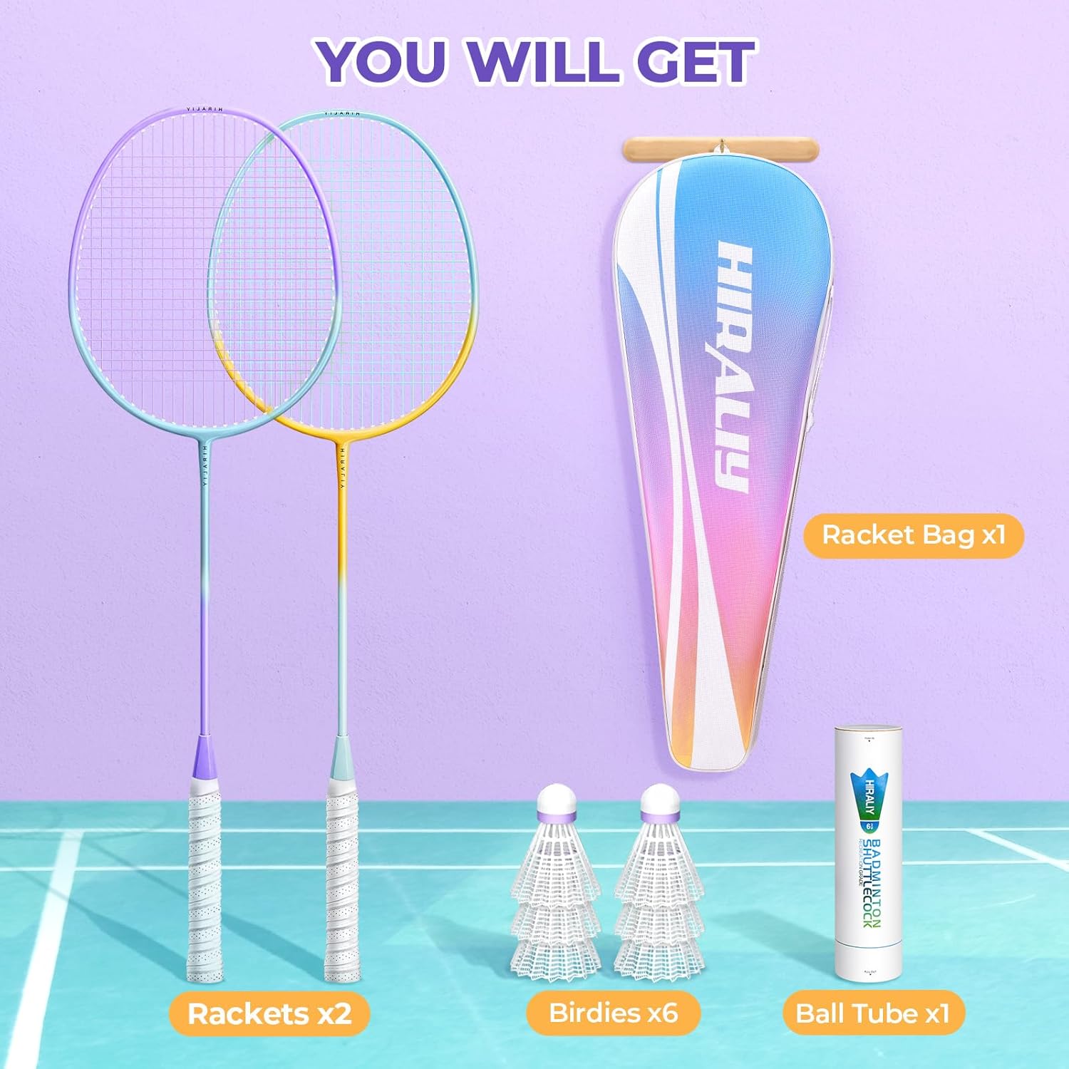Complete Badminton Set – 2/4 Lightweight Rackets, Shuttlecocks & Carrying Bag for Backyard Fun with Family & Kids