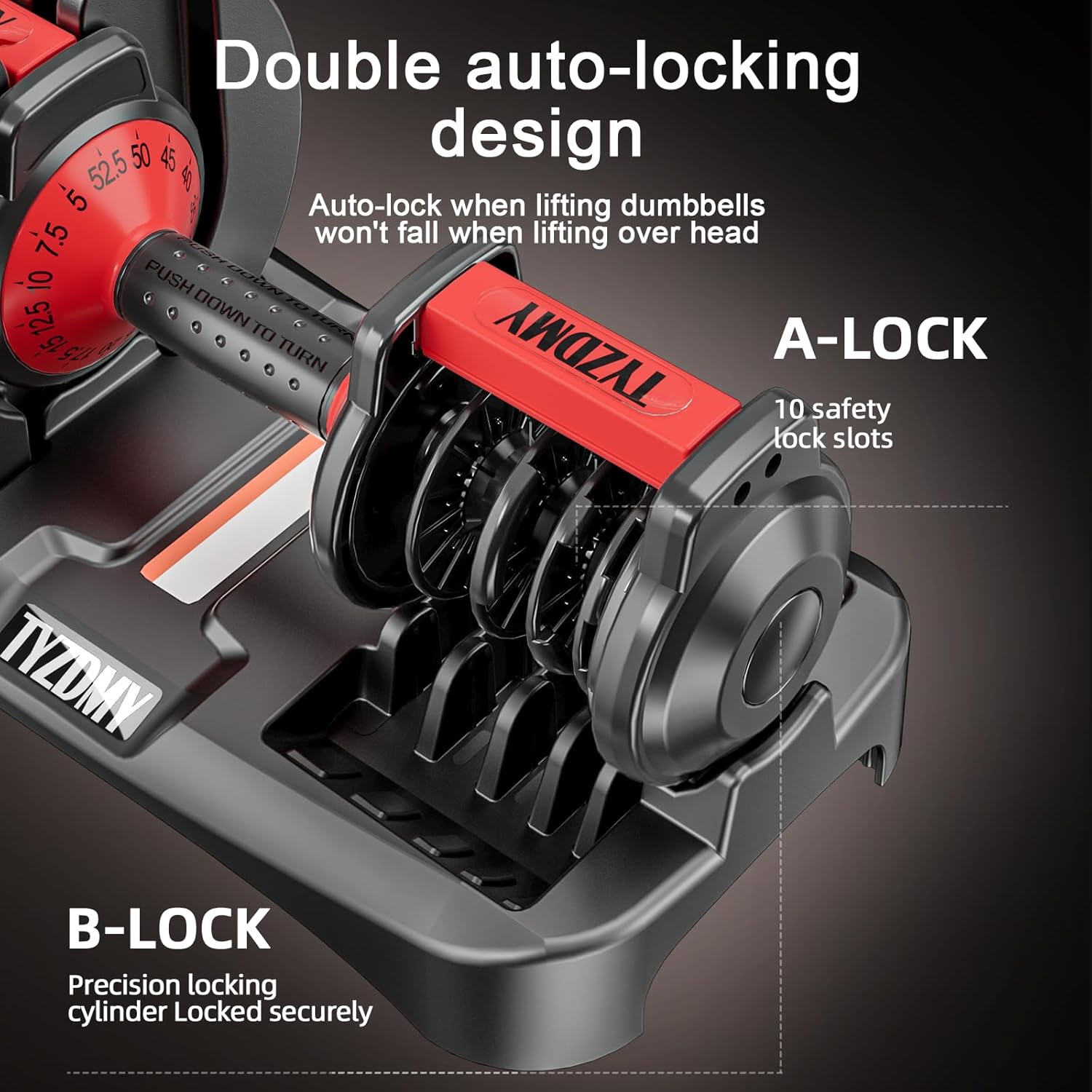 Adjustable Dumbbell Set of 2 – 105 lbs Total (52.5 lbs Each), 15-in-1 Free Weights for Men & Women, Home Gym Strength Training Equipment