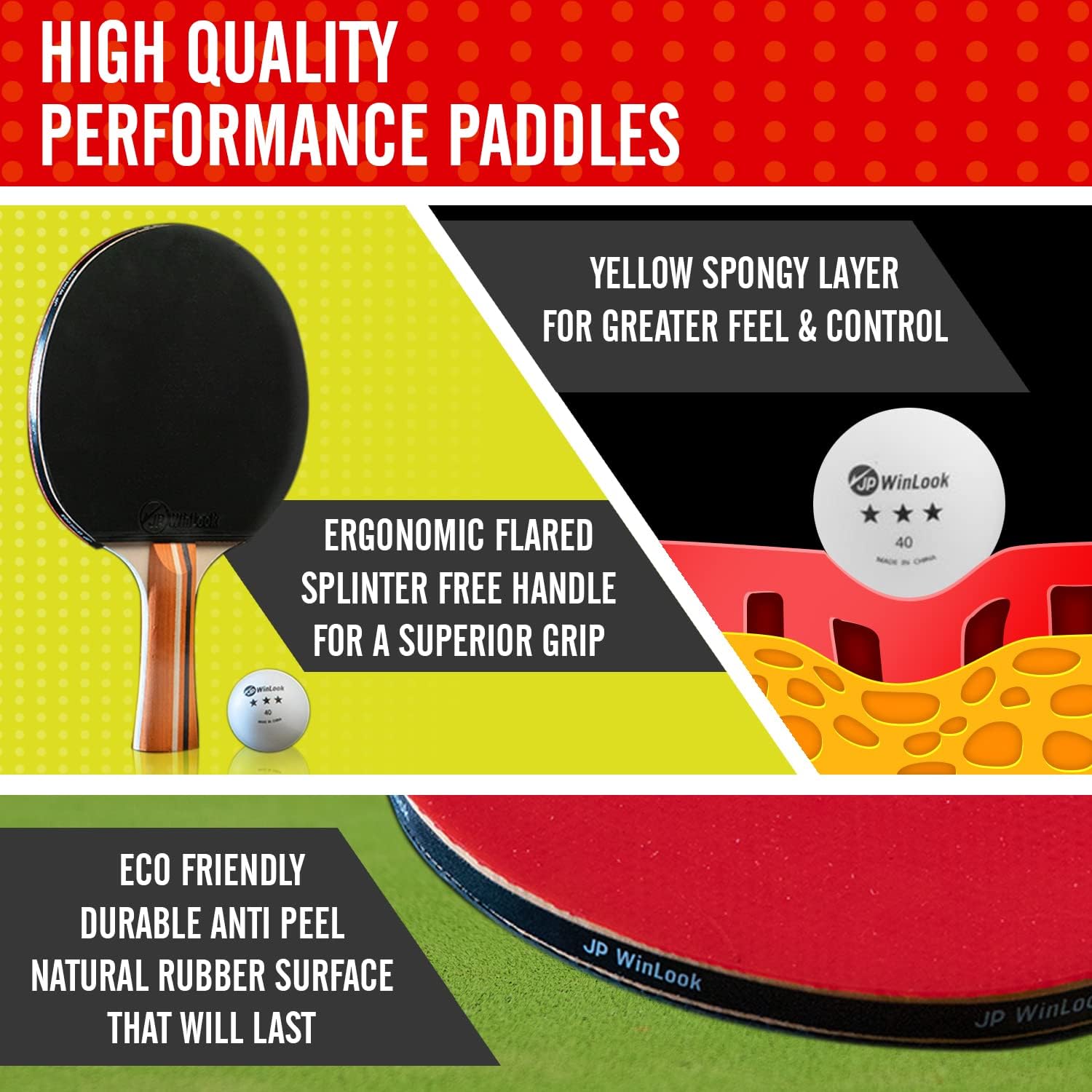 Professional Ping Pong Paddle Set – Portable Table Tennis Rackets with Case & Balls, Premium Indoor & Outdoor Player Kit