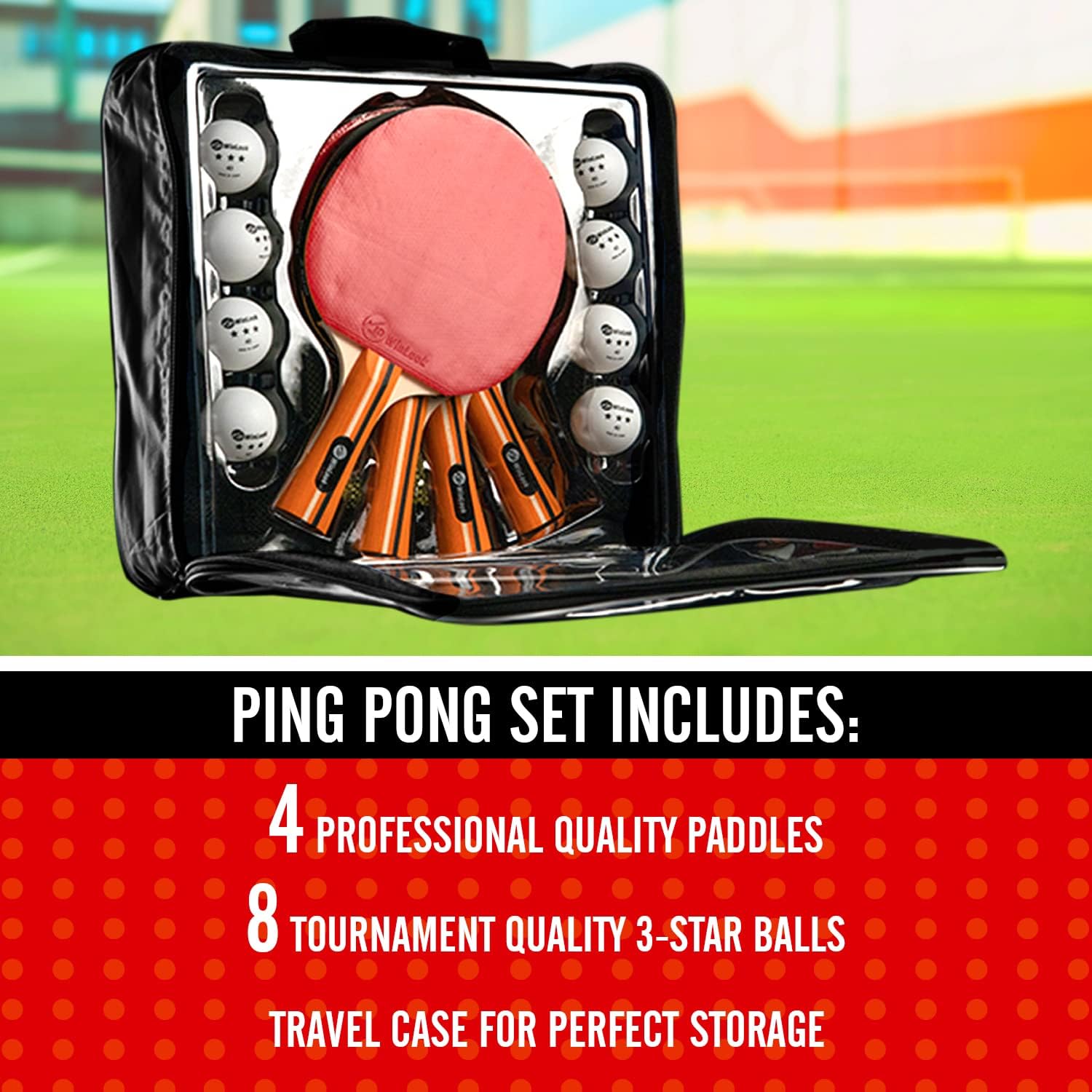 Professional Ping Pong Paddle Set – Portable Table Tennis Rackets with Case & Balls, Premium Indoor & Outdoor Player Kit