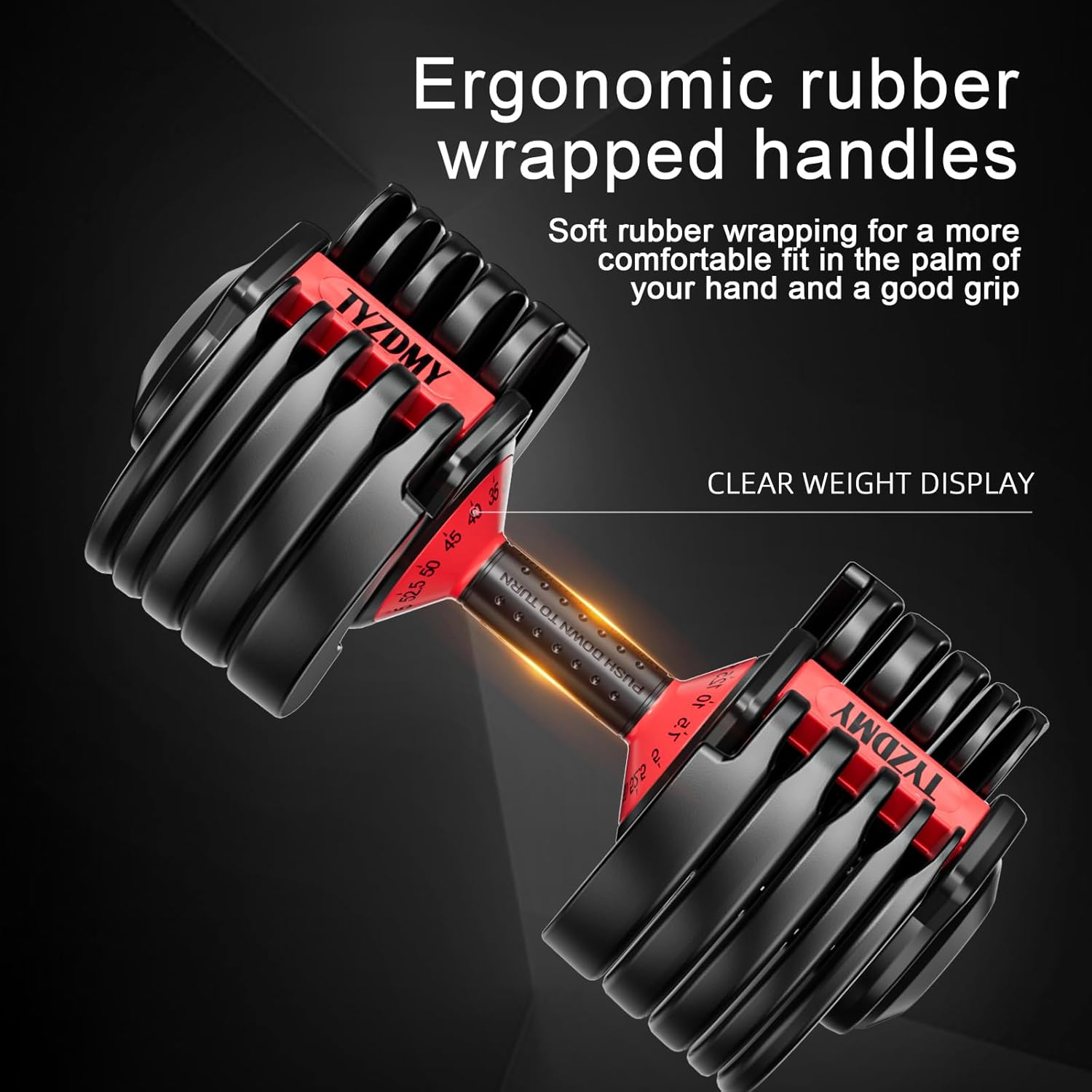 Adjustable Dumbbell Set of 2 – 105 lbs Total (52.5 lbs Each), 15-in-1 Free Weights for Men & Women, Home Gym Strength Training Equipment