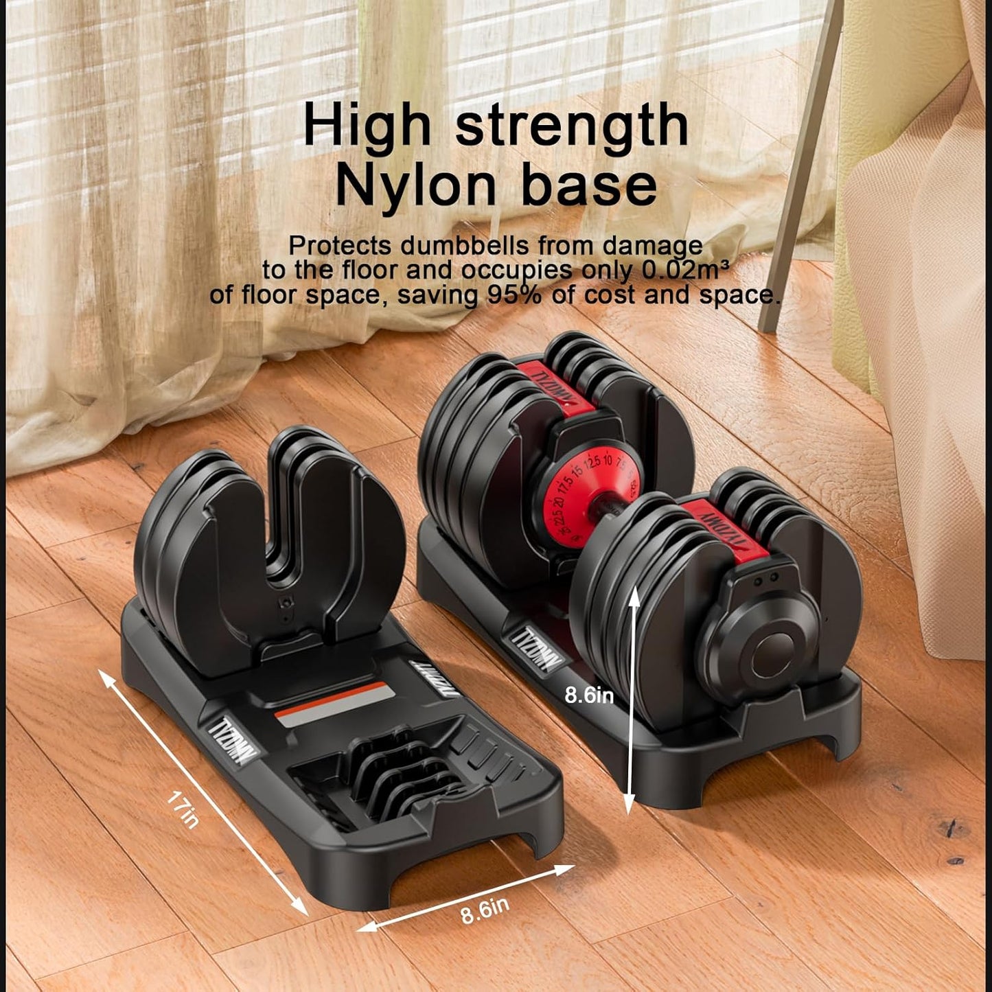 Adjustable Dumbbell Set of 2 – 105 lbs Total (52.5 lbs Each), 15-in-1 Free Weights for Men & Women, Home Gym Strength Training Equipment