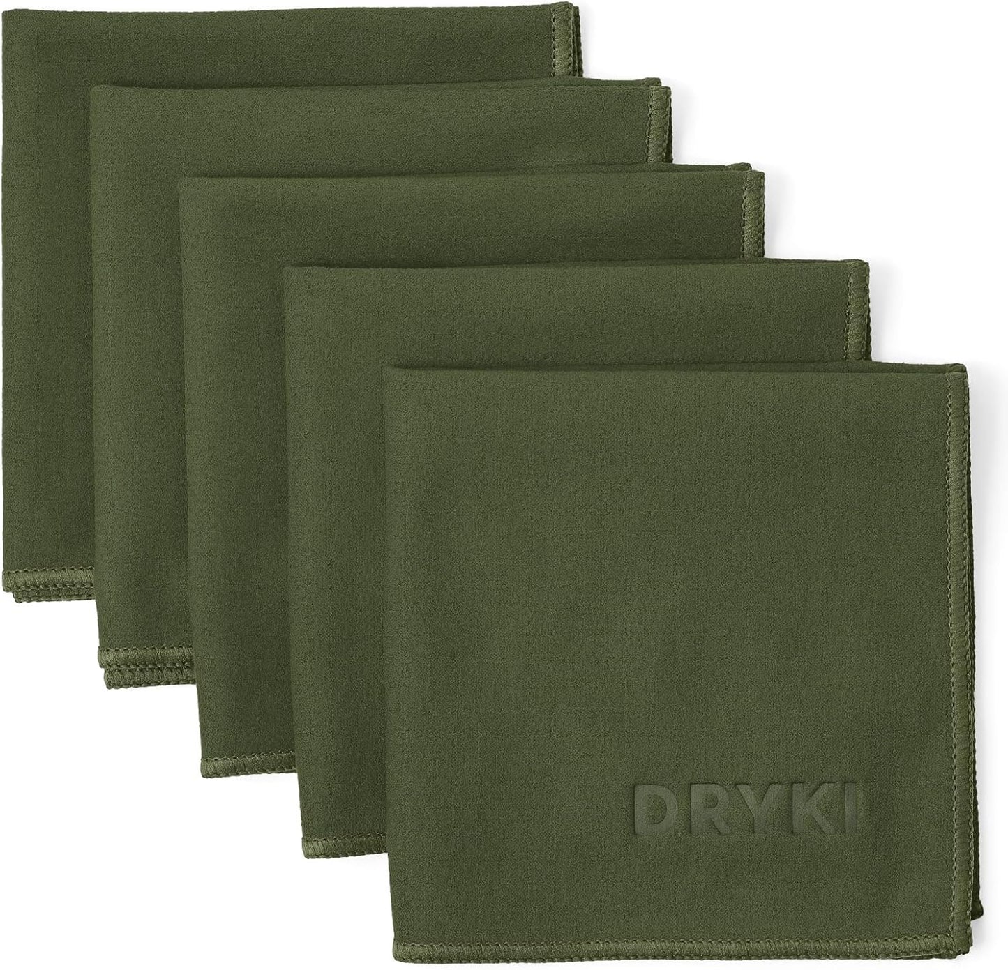 Pocket-Sized Sweat Towels - the Original Sweat Absorbing Handkerchiefs - Quick-Dry Microfiber Sweat Rags for Face, Hands, & Body - Men & Women - Gym, Sports, and Work (Black: 5 Pack)