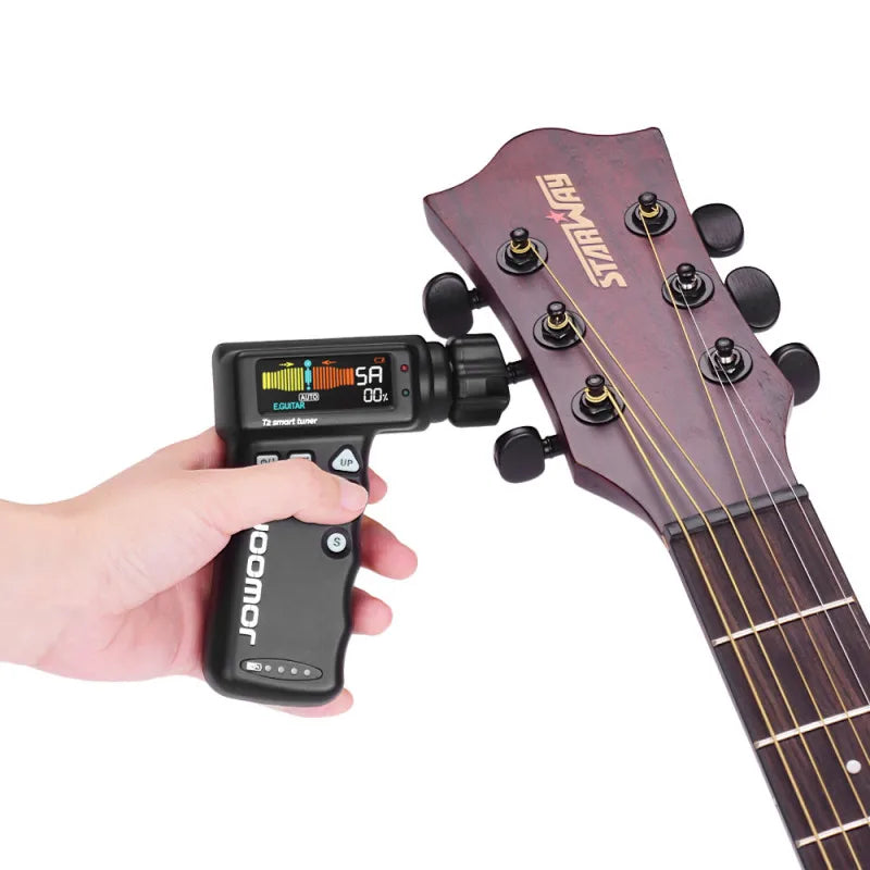 Multi-Function Smart Guitar Tuner & String Winder – Rechargeable Chromatic Tuning for Guitar and Ukulele