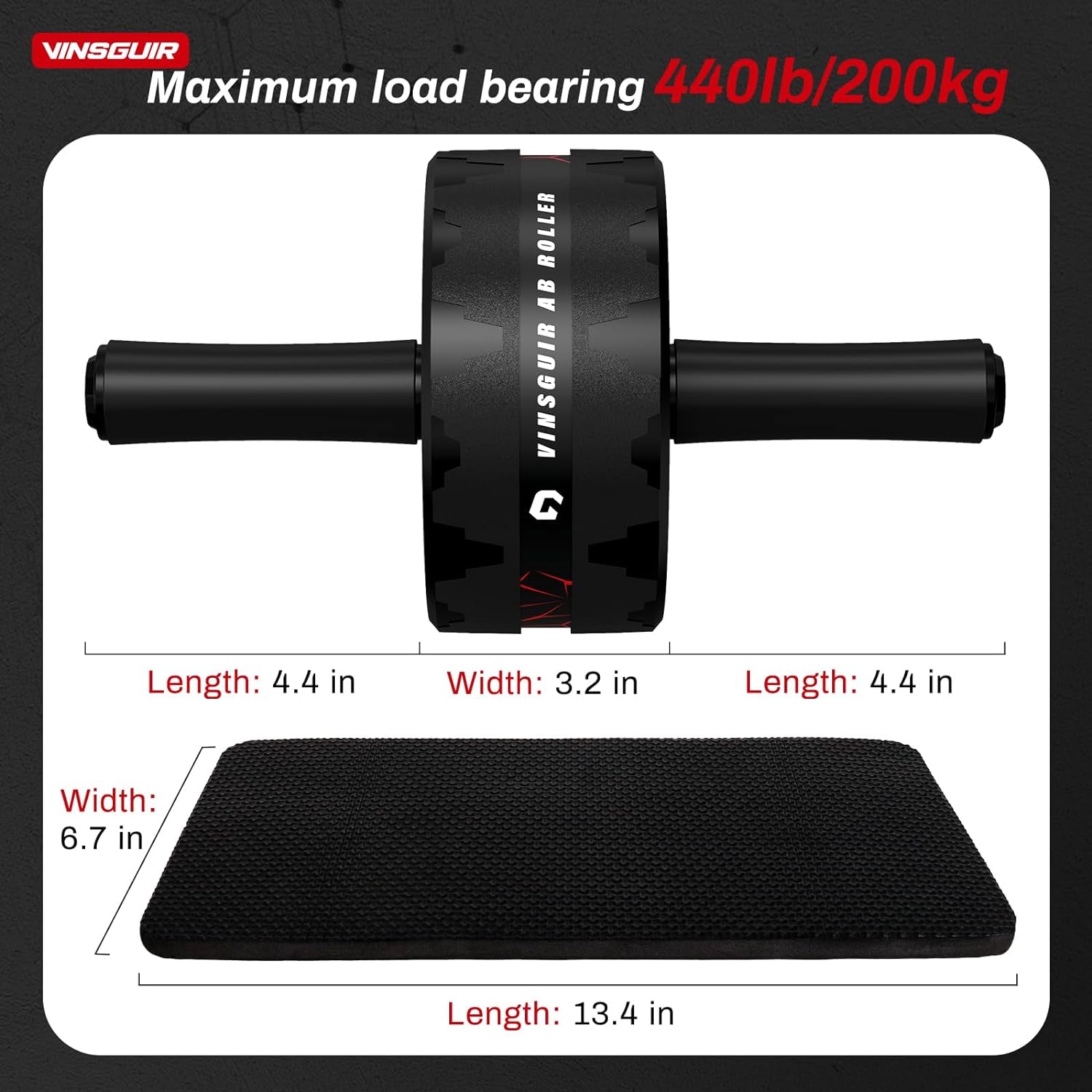Ab Roller Wheel for Core and Abs – Home Gym Equipment with Knee Pad for Full-Body Strength Training.